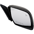 2019-2023 Ford Ranger - Driver and Passenger Side Mirror, Power Adjust, Non-Heated, Power Folding, Textured Black, No Signal Light, No Memory, No Puddle Light, No Auto-Dimming, With Blind Spot Glass