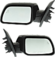 Driver and Passenger Side Mirror, Power Adjust, Heated, Manual Folding, Paintable, No Signal Light, With Memory, With Puddle Light, No Auto-Dim, With Blind Spot Detection in Glass