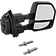 Driver and Passenger Side Towing Mirror, Upper - Power Adjust, Lower - Manual Adjust, Heated, Power Folding, Paintable, In-housing Signal Light, With Memory, With Puddle Light, No Auto-Dim