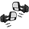 2020 Ford F-450 Super Duty - Driver and Passenger Side Towing Mirror, Manual Adjust, Non-Heated, Textured Black, Manual Folding, No Signal Light, No Blind Spot Feature, Without Memory Recall, No Puddle Light, No Auto-Dimming