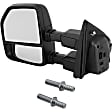 2020 Ford F-450 Super Duty - Driver and Passenger Side Towing Mirror, Manual Adjust, Non-Heated, Textured Black, Manual Folding, No Signal Light, No Blind Spot Feature, Without Memory Recall, No Puddle Light, No Auto-Dimming