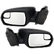 Driver and Passenger Side Mirror, Power Adjust, Non-Heated, Manual Folding, Textured Black, No Signal Light, No Memory, With Puddle Light, No Auto-Dim, No Blind Spot Feature