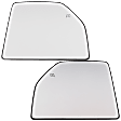 Driver and Passenger Side, Upper Mirror Glass, Heated, No Blind Spot Feature