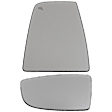 2015-2024 Ford Transit-250 - Driver Side, Upper and Lower Mirror Glasses, Heated Upper Glass, Non-Heated Lower Glass, No Blind Spot Feature, In-glass Signal Light Upper Glass, No Turn Signal Light Lower Glass