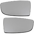 Driver and Passenger Side, Lower Mirror Glasses, Non-Heated, No Blind Spot Feature, No Turn Signal Light, with Backing Plate