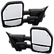 Driver and Passenger Side Towing Mirror, Power Adjust, Heated, Power Folding, Paintable, In-housing Signal Light, With Memory, With Puddle Light, No Auto-Dim, With Blind Spot Detection in Glass