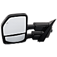 Driver and Passenger Side Towing Mirror, Power Adjust, Heated, Power Folding, Paintable, In-housing Signal Light, With Memory, With Puddle Light, No Auto-Dim, With Blind Spot Detection in Glass