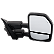 Driver and Passenger Side Towing Mirror, Power Adjust, Heated, Power Folding, Paintable, In-housing Signal Light, With Memory, With Puddle Light, No Auto-Dim, With Blind Spot Detection in Glass