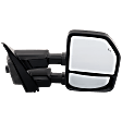 Driver and Passenger Side Towing Mirror, Power Adjust, Heated, Power Folding, Paintable, In-housing Signal Light, With Memory, With Puddle Light, No Auto-Dim, With Blind Spot Detection in Glass