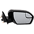 Driver and Passenger Side Mirror, Power Adjust, Heated, Manual Folding, Paintable, In-housing Signal Light, No Memory, With Puddle Light, No Auto-Dim, No Blind Spot Feature