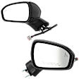 Driver and Passenger Side Mirror, Power Adjust, Heated, Manual Folding, Paintable, In-housing Signal Light, With Memory, With Puddle Light, No Auto-Dim, With Blind Spot Detection in Glass