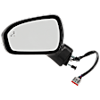 Driver and Passenger Side Mirror, Power Adjust, Heated, Manual Folding, Paintable, In-housing Signal Light, With Memory, With Puddle Light, No Auto-Dim, With Blind Spot Detection in Glass