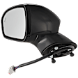 Driver and Passenger Side Mirror, Power Adjust, Heated, Manual Folding, Paintable, In-housing Signal Light, With Memory, With Puddle Light, No Auto-Dim, With Blind Spot Detection in Glass