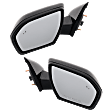 Driver and Passenger Side Mirror, Power Adjust, Heated, Manual Folding, Paintable, In-housing Signal Light, No Memory, With Puddle Light, No Auto-Dim, With Blind Spot Detection in Glass