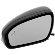 Driver and Passenger Side Mirror, Power Adjust, Heated, Manual Folding, Paintable, In-housing Signal Light, With Memory, With Puddle Light, No Auto-Dim, With Blind Spot Detection in Glass
