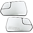 Driver and Passenger Side Mirror Glass, Non-Heated, With Blind Spot Glass