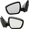 Driver and Passenger Side Mirror, Power Adjust, Heated, Manual Folding, Paintable, No Signal Light, With Memory, With Puddle Light, No Auto-Dim, With Blind Spot Detection in Glass