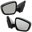 Driver and Passenger Side Mirror, Power Adjust, Heated, Manual Folding, Paintable, In-housing Signal Light, With Memory, No Puddle Light, No Auto-Dim, With Blind Spot Detection in Glass