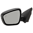 Driver and Passenger Side Mirror, Power Adjust, Heated, Manual Folding, Paintable, In-housing Signal Light, With Memory, No Puddle Light, No Auto-Dim, With Blind Spot Detection in Glass