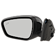 Driver and Passenger Side Mirror, Power Adjust, Heated, Manual Folding, Paintable, In-housing Signal Light, With Memory, No Puddle Light, No Auto-Dim, With Blind Spot Detection in Glass