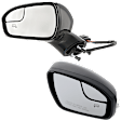 Driver and Passenger Side Mirror, Power Adjust, Heated, Manual Folding, Paintable, In-housing Signal Light, With Memory, With Puddle Light, No Auto-Dim, With Blind Spot Glass