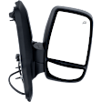 2024 Ford Transit-250 - Driver and Passenger Side Mirror, For Models With Low Roof, Power Adjust, Heated, Textured Black, Manual Folding, In-housing Signal Light, With Blind Spot Glass, No Memory, No Puddle Light, No Auto-Dimming