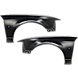 Front, Driver and Passenger Side Fenders, With emblem provision and body cladding holes, CAPA CERTIFIED