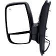2024 Ford Transit-350 HD PTV - Driver and Passenger Side Mirror, For Models With Medium or High Roof, Power Adjust, Heated, Textured Black, Manual Folding, In-housing Signal Light, With Blind Spot Glass, No Memory, No Puddle Light, No Auto-Dimming