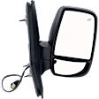 2024 Ford Transit-350 HD PTV - Driver and Passenger Side Mirror, For Models With Medium or High Roof, Power Adjust, Heated, Textured Black, Manual Folding, In-housing Signal Light, With Blind Spot Glass, No Memory, No Puddle Light, No Auto-Dimming