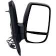 Driver and Passenger Side Mirror, Power Adjust, Non-Heated, Manual Folding, Textured Black, No Signal Light, No Memory, No Puddle Light, No Auto-Dim, With Blind Spot Glass