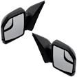 Driver and Passenger Side Mirrors, Power Adjust, Heated, Manual Folding, Textured Black, In-housing Signal Light, With Puddle Light, With Blind Spot Glass, For Models Without Side View Camera