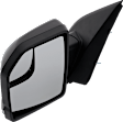 Driver and Passenger Side Mirrors, Power Adjust, Heated, Manual Folding, Textured Black, In-housing Signal Light, With Puddle Light, With Blind Spot Glass, For Models Without Side View Camera