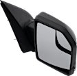 Driver and Passenger Side Mirrors, Power Adjust, Heated, Manual Folding, Textured Black, In-housing Signal Light, With Puddle Light, With Blind Spot Glass, For Models Without Side View Camera