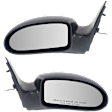 Driver and Passenger Side Mirror, Manual Adjust, Non-Heated, Non-Folding, Textured Black, No Signal Light, No Memory, No Puddle Light, No Auto-Dim, No Blind Spot Feature