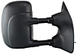 1999-2003 Ford F-250 Super Duty - Driver and Passenger Side Towing Mirror, Power Adjust, Non-Heated, Manual Folding, Textured Black, No Signal Light, No Memory, No Puddle Light, No Auto-Dimming, With Blind Spot Glass