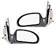 Driver and Passenger Side Mirror, Manual Adjust, Non-Heated, Non-Folding, Textured Black, No Signal Light, No Memory, No Puddle Light, No Auto-Dim, No Blind Spot Feature