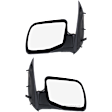 1994 Ford E-150 Econoline - Driver and Passenger Side Mirror, Power Adjust, Heated, Textured Black, Manual Folding, No Signal Light, No Blind Spot Feature, Without Memory Recall, No Puddle Light, No Auto-Dimming