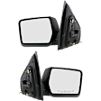 2005 Ford F-150 - Driver and Passenger Side Mirror, Power Adjust, Heated, Textured Black, Manual Folding, No Signal Light, No Blind Spot Feature, No Memory, No Puddle Light, No Auto-Dimming