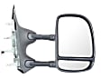 Driver and Passenger Side Towing Mirror, Manual Adjust, Non-Heated, Manual Folding, Textured Black, No Signal Light, No Memory, No Puddle Light, No Auto-Dim, No Blind Spot Feature