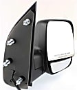 2003-2008 Ford E-250 - Driver and Passenger Side Mirror, Power Adjust, Non-Heated, Manual Folding, Textured Black, No Signal Light, Without Memory Recall, No Puddle Light, No Auto-Dimming, No Blind Spot Feature