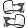 Driver and Passenger Side Towing Mirror, Power Adjust, Manual Folding, Heated, Chrome, In-housing Signal Light, No Memory, No Puddle Light, No Auto-Dimming, With Blind Spot Glass