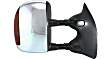 Driver and Passenger Side Towing Mirror, Power Adjust, Manual Folding, Heated, Chrome, In-housing Signal Light, No Memory, No Puddle Light, No Auto-Dimming, With Blind Spot Glass