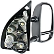 Driver and Passenger Side Towing Mirror, Power Adjust, Manual Folding, Heated, Chrome, In-housing Signal Light, No Memory, No Puddle Light, No Auto-Dimming, With Blind Spot Glass