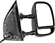 2001 Ford Excursion XLT - Driver and Passenger Side Towing Mirror, Power Adjust, Heated, Textured Black, Manual Folding, In-housing Signal Light, With Blind Spot Glass, No Memory, No Puddle Light, No Auto-Dimming