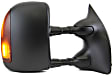 2001 Ford Excursion XLT - Driver and Passenger Side Towing Mirror, Power Adjust, Heated, Textured Black, Manual Folding, In-housing Signal Light, With Blind Spot Glass, No Memory, No Puddle Light, No Auto-Dimming