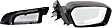 2006-2011 Mercury Milan - Driver and Passenger Side Non-Towing Mirrors, Power, Non-Folding, Heated, With 1 Paintable and 1 Textured Black Cap, No Signal Light, No Memory, With Puddle Light, No Auto-Dimming