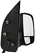 2008 Ford E-150 - Driver and Passenger Side Mirror, Power Adjust, Non-Heated, Textured Black, Manual Folding, No Signal Light, No Blind Spot Feature, No Memory, With Puddle Light, No Auto-Dimming