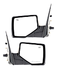 Driver and Passenger Side Mirrors, Power Adjust, Manual Folding, Heated, Textured Black, No Signal Light, No Memory, With Puddle Light, No Auto-Dimming, No Blind Spot Feature