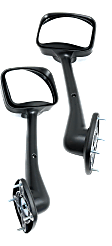 Driver and Passenger Side Mirror, Manual Adjust, Non-Heated, Manual Folding, Chrome, No Signal Light, No Memory, No Puddle Light, No Auto-Dim, No Blind Spot Feature