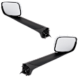 Driver and Passenger Side Hood Mirror, Manual Adjust, Heated, Chrome, No Signal Light Feature
